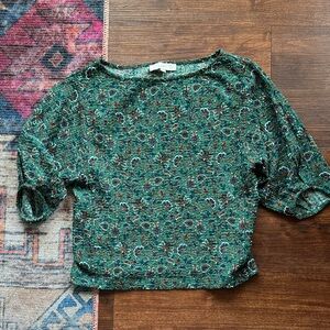 LOFT - green pattern top